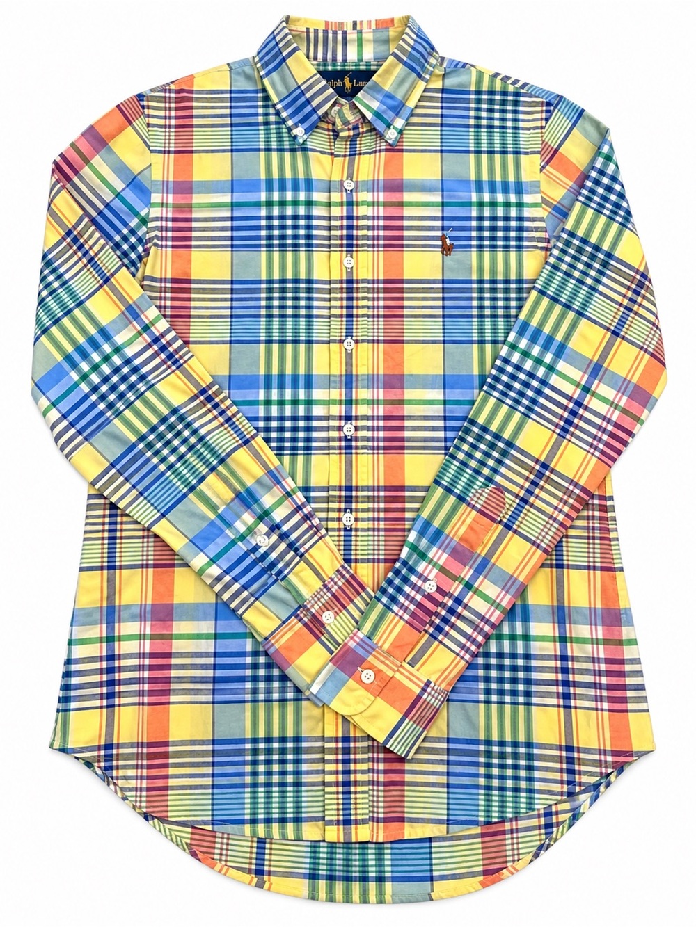 Polo by Ralph Lauren Yellow Multi-Color Plaid Button-Down Shirt